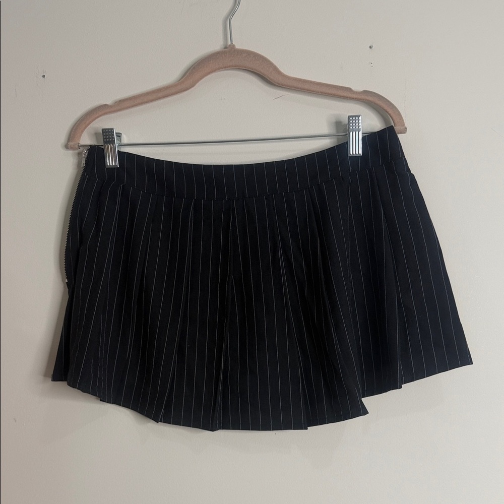 Navy blue Pinstripe Women's Skirt